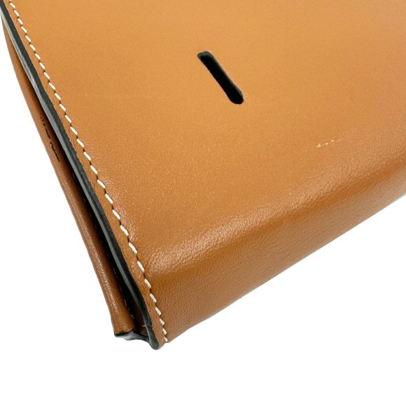 LOEWE Heel Bag A661V01X18 2530 Shoulder Calf Tan Brown Women's Men's - Picture 6 of 10